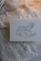 Rocking Horse and Teddy | Illustrated Keepsake Card