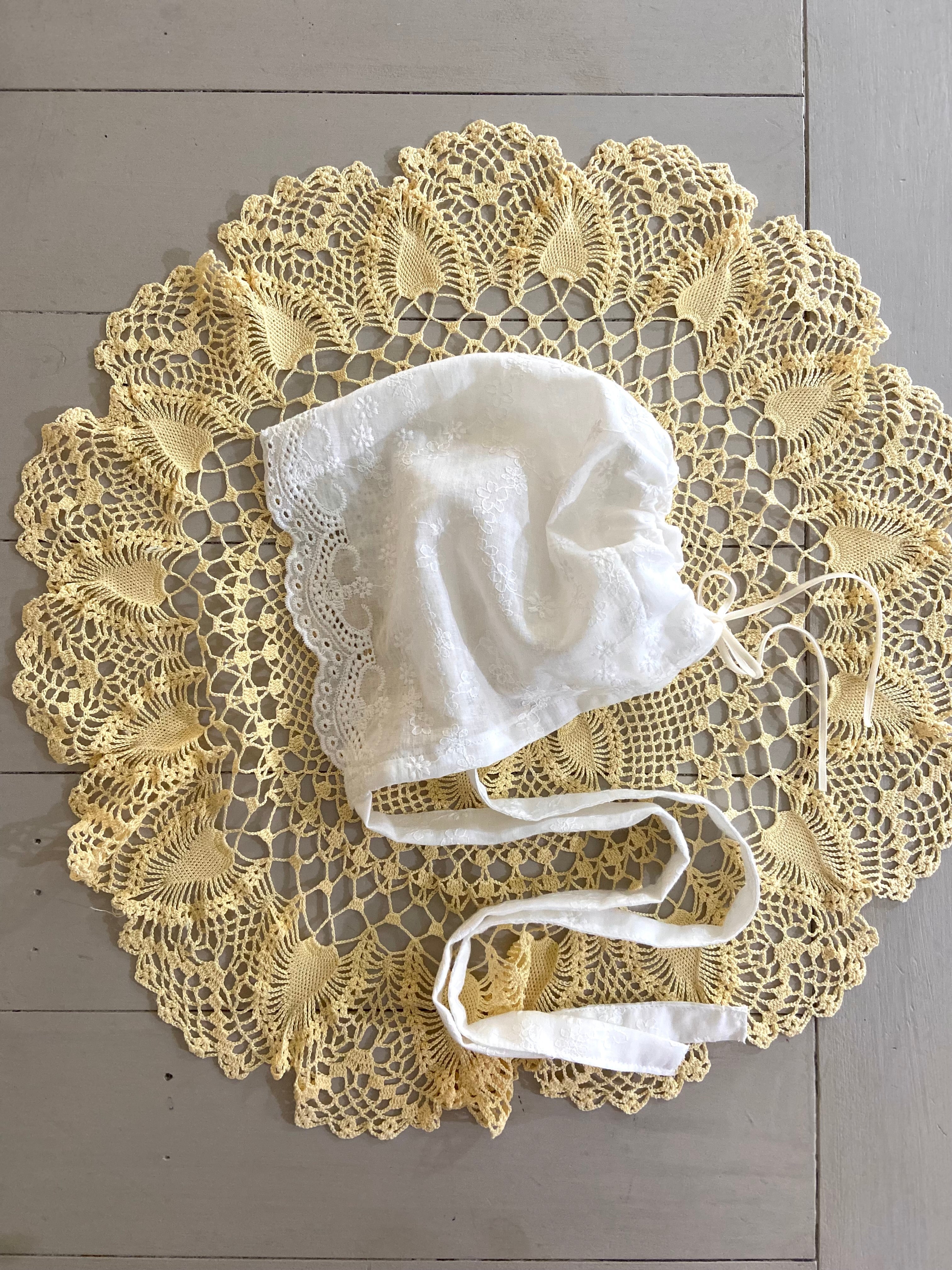 Embroidered Cotton Bonnet