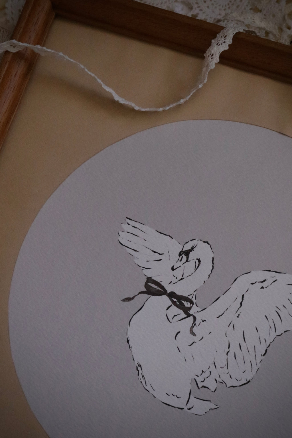 Swan Sketch | Framed