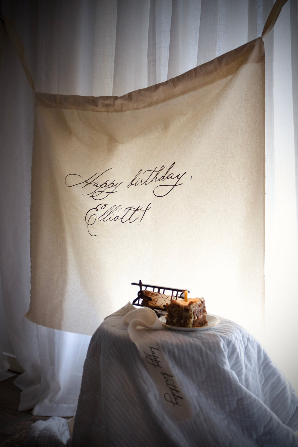 Large Birthday Banner | 100cm x 100cm | Multiple Design + Fabric Options
