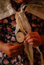 Embroidered Cotton Capelet with Swan Pendant