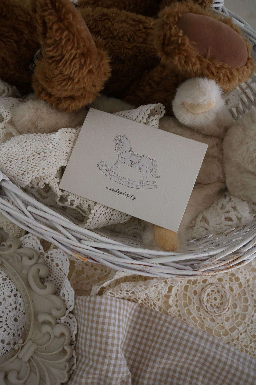 Rocking Horse | Baby Boy | Illustrated Keepsake Card