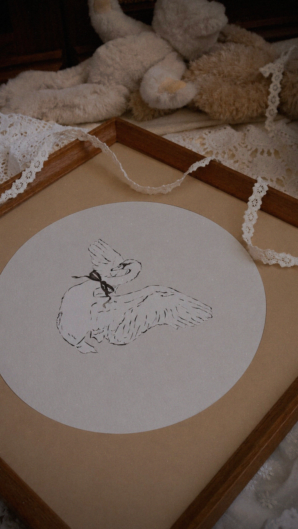 Swan Sketch | Large Frame