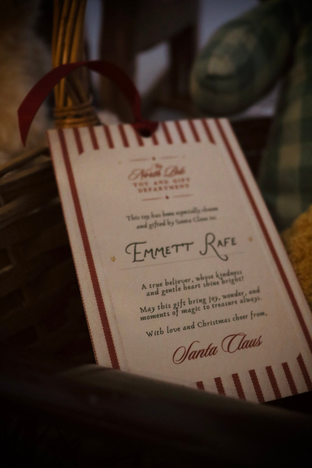 Illustrated Special Gift Tag from Santa