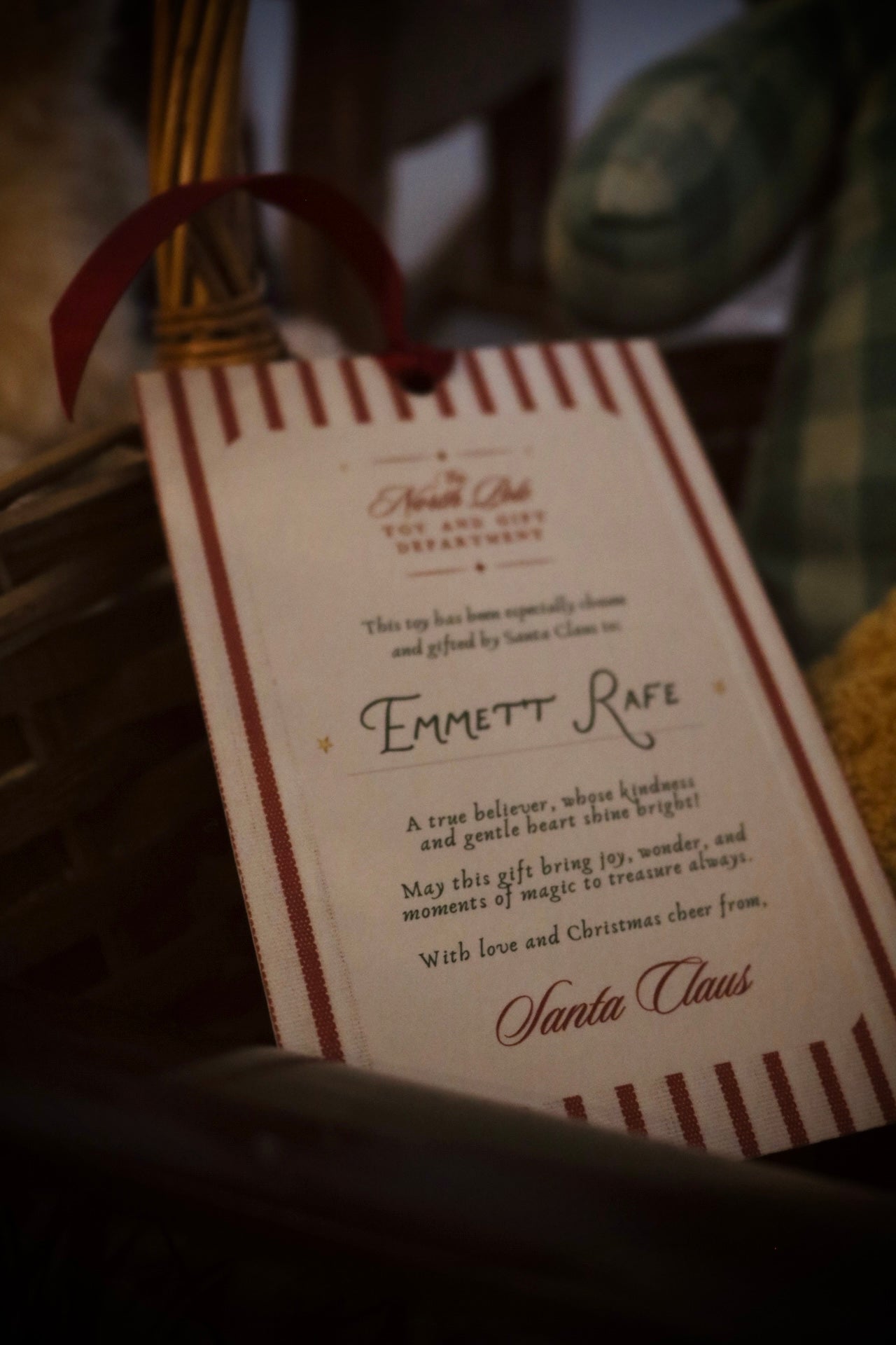 Illustrated Special Gift Tag from Santa