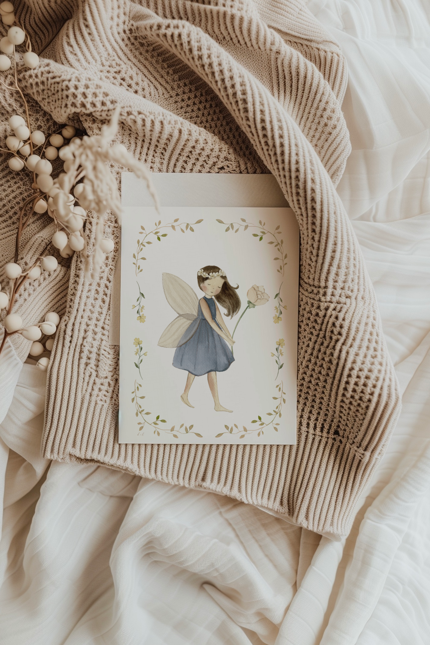 Blue Garden Fairy | Artisan Card