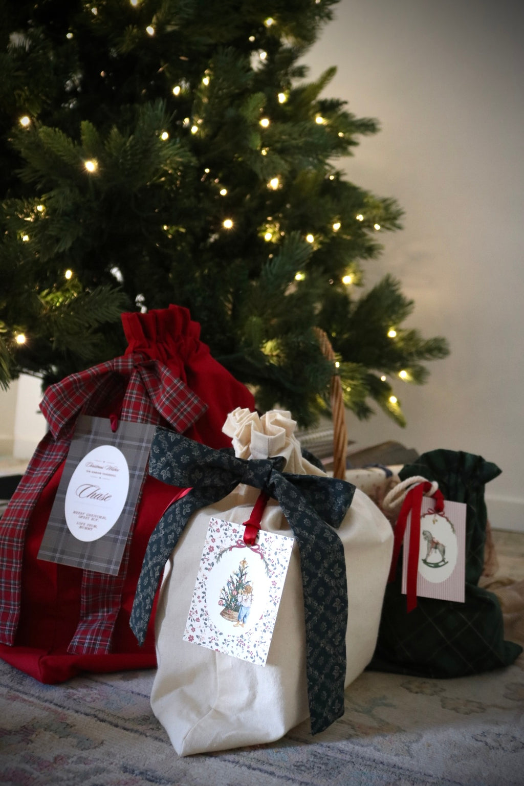 Reusable Fabric Gift Sacks | Set of 3