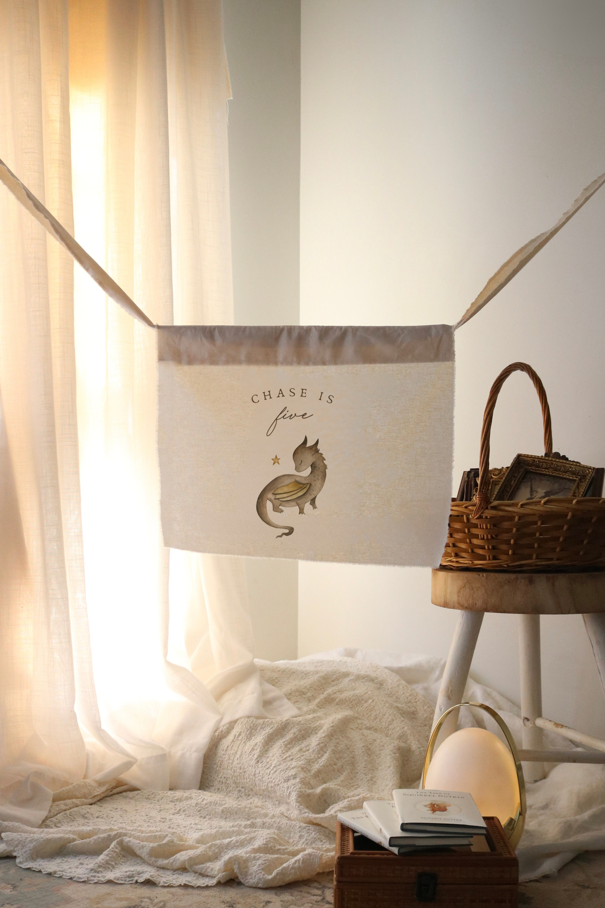 Medium Birthday Banner | 40cm x 50cm | Multiple Design + Fabric Options