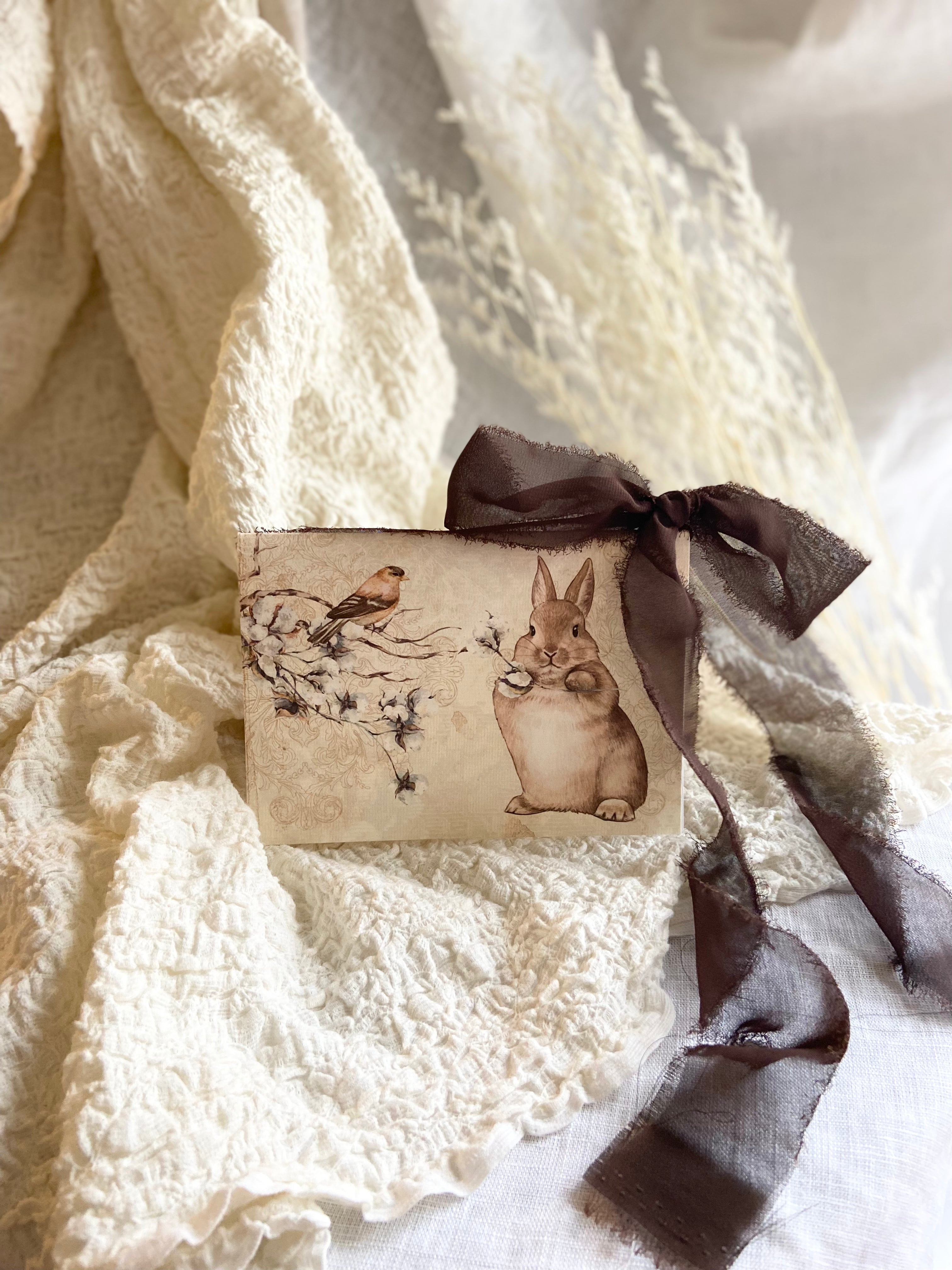 Wilbur Bunny | Artisan Easter Card – Petalfolk Everkeep