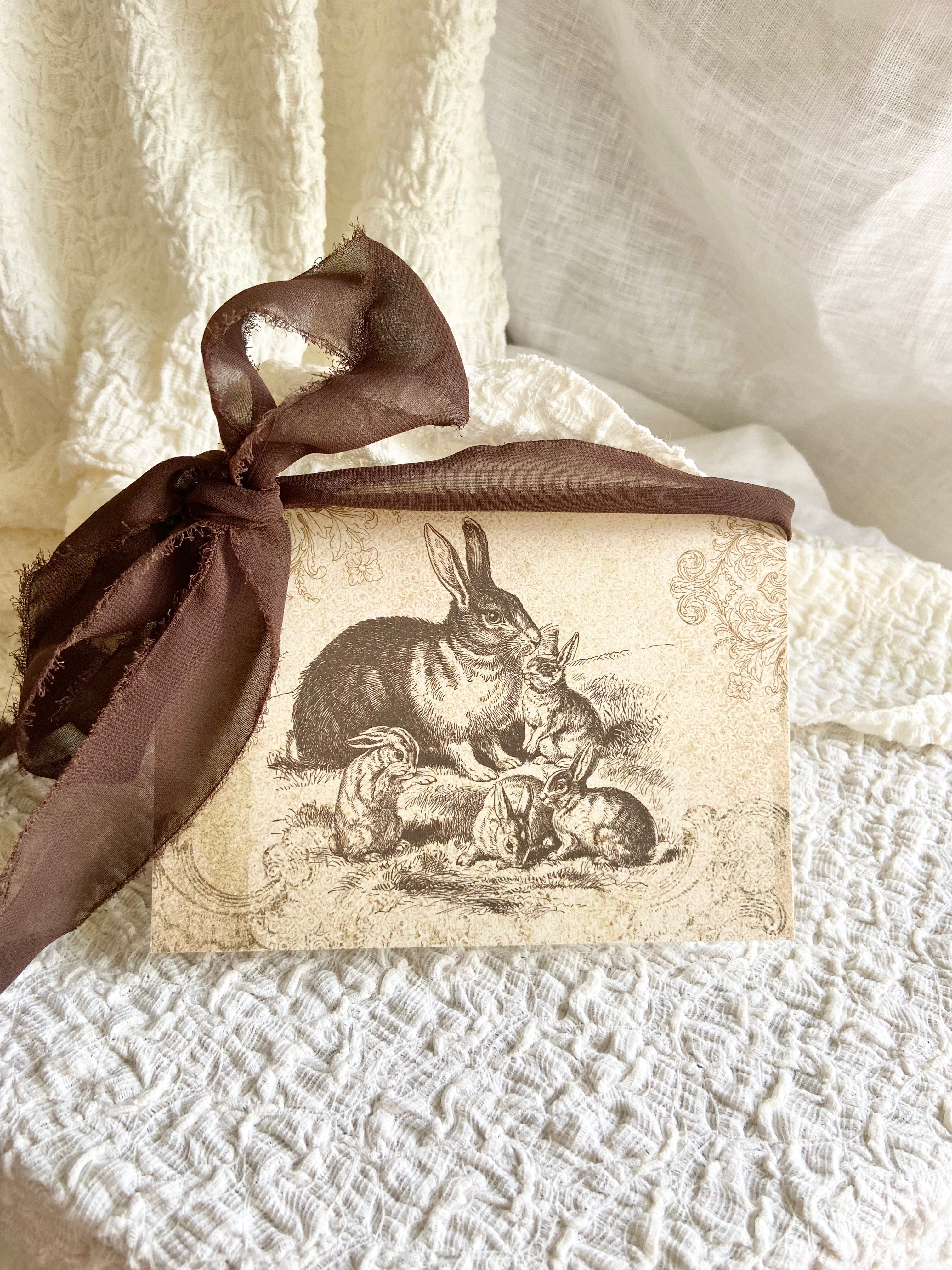 Briar & Her Baby Bunnies | Artisan Easter Card